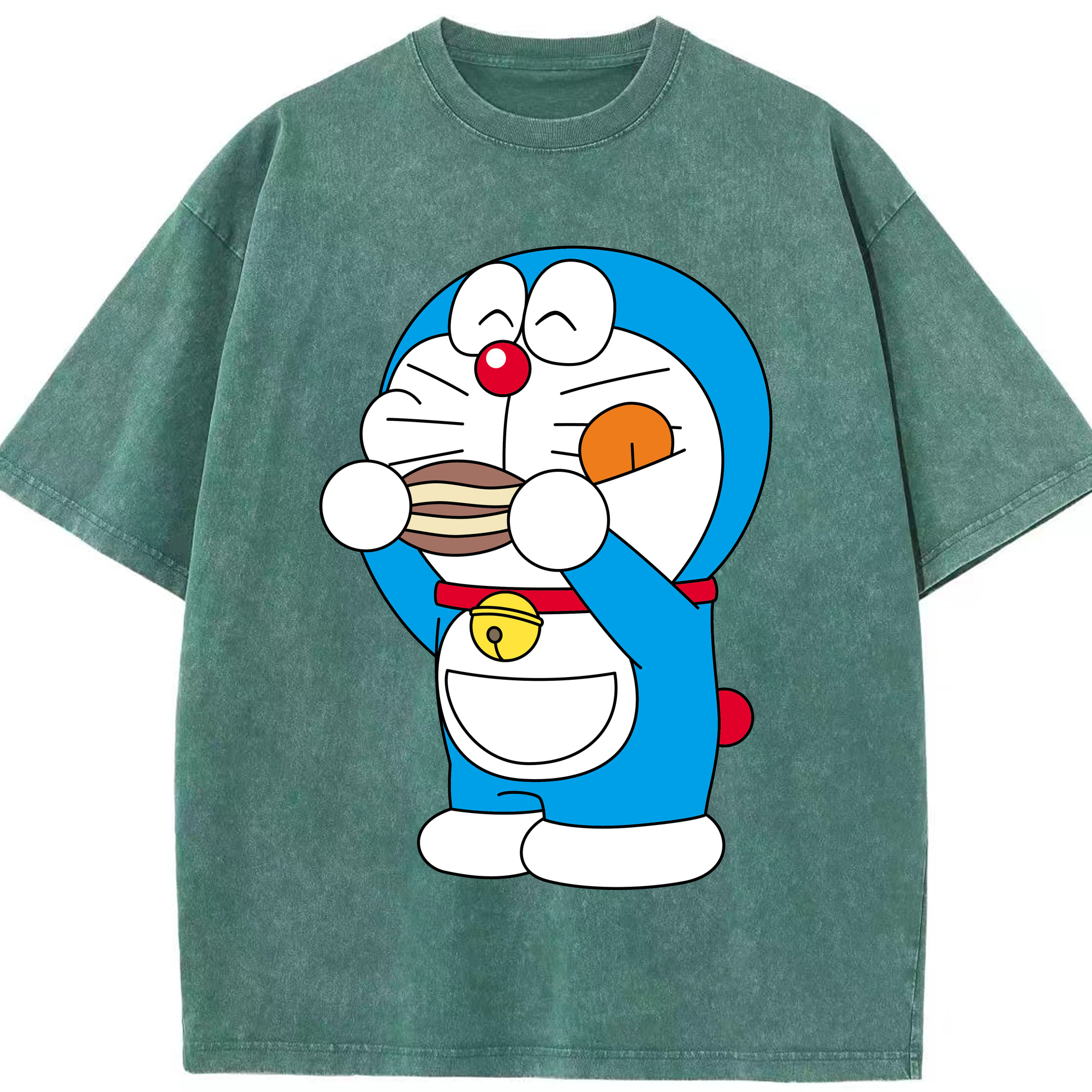 （画像用） ドラえもん Doraemon 綿100% ヴィンテージ風 半袖Tシャツ（フロントプリント）